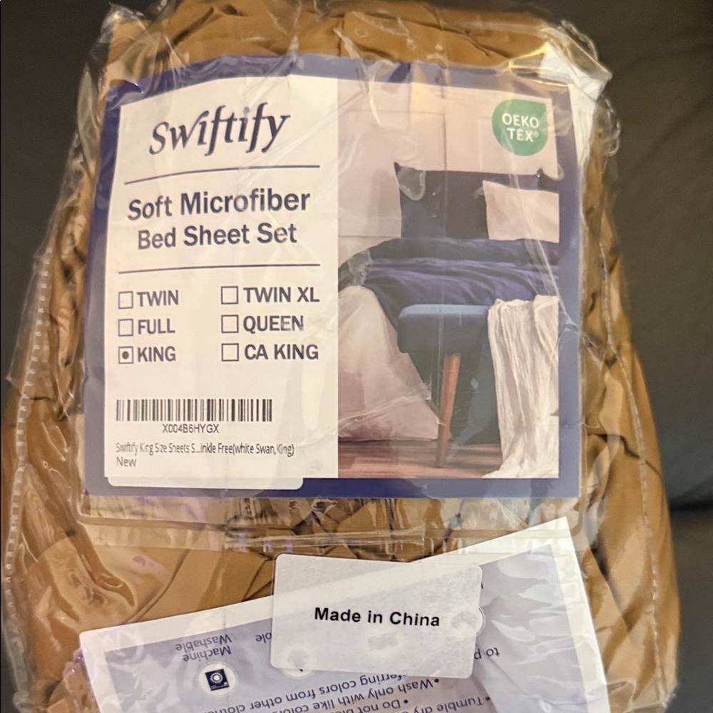 Soft Microfiber Bed Sheet Set - Brown